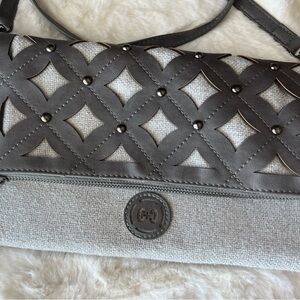 Coco & Carmen Grey Foldable Clutch/Shoulder Bag